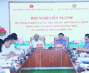 Viện KSND thành phố Hà Nội chủ trì tổ chức Hội nghị liên ngành rút kinh...